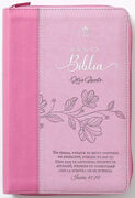 Biblia RVR60 tamaño manual letra Gigante Rosa/rosa con cierre: No temas