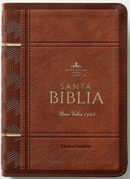Biblia RVR60 tamaño compacto Letra Grande i/piel café claro