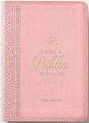 Biblia RVR60 tamaño compacto Letra Grande i/piel rosa