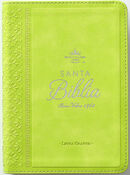 Biblia RVR60 tamaño compacto Letra Grande i/piel verde lima
