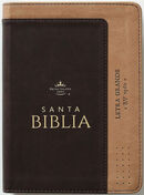 Biblia RVR60 Tamaño compacto Letra Grande i/piel bicolor café/café