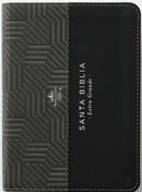 Biblia RVR60 Tamaño compacto Letra Grande i/piel bicolor negro/gris