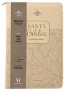 Biblia RVR60 de Obsequios y premios BEIGE floral con cierre